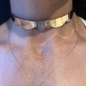 Gold Scalloped Women's Necklace